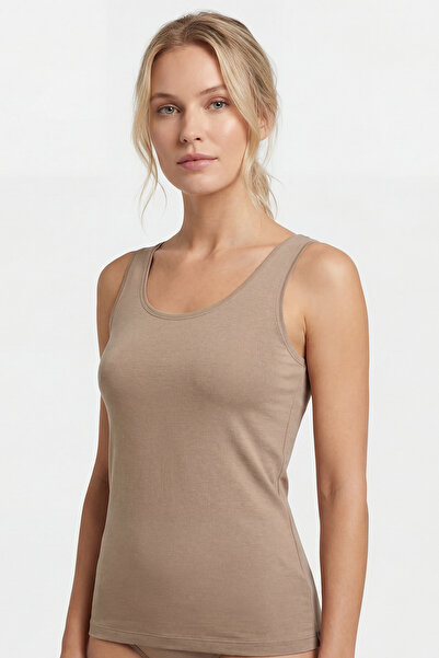 TÜREN 953 Дамска тениска с дебели презрамки от ликра