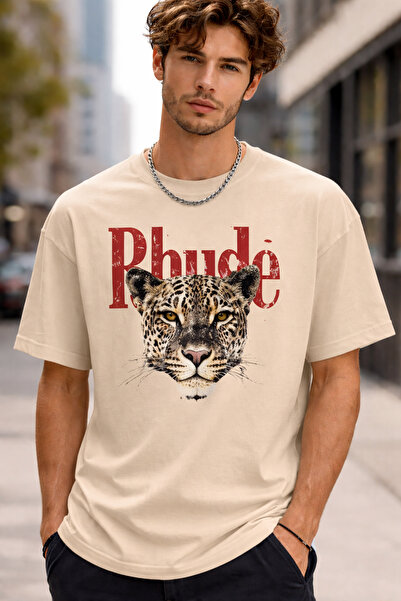 ArtYus Rhude Leopard Print Unisex Oversized T-Shirt – Pack of Cotton Crew Nec...