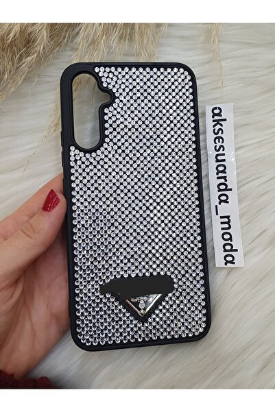 ZB Aksesuarda Moda Samsung Galaxy A34 Compatible Luxury Full Stone Branded Case