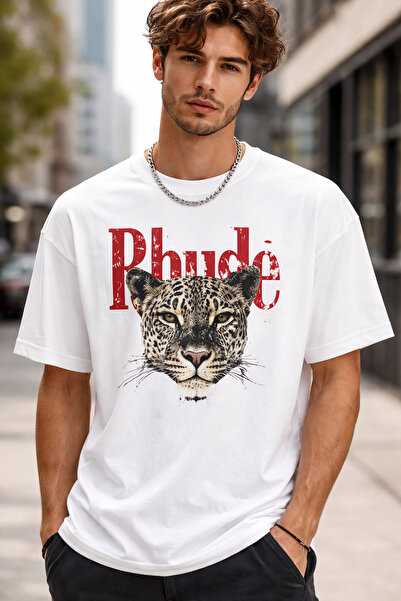 ArtYus Μπλουζάκι Rhude Με λεοπάρ τύπωμα Unisex oversized – Σετ Βαμβάκι τεμαχί...