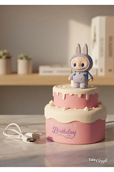 TATA CRAFT Masa Lambası Velador Torta Cartoon Table Lamp Gece Lambası