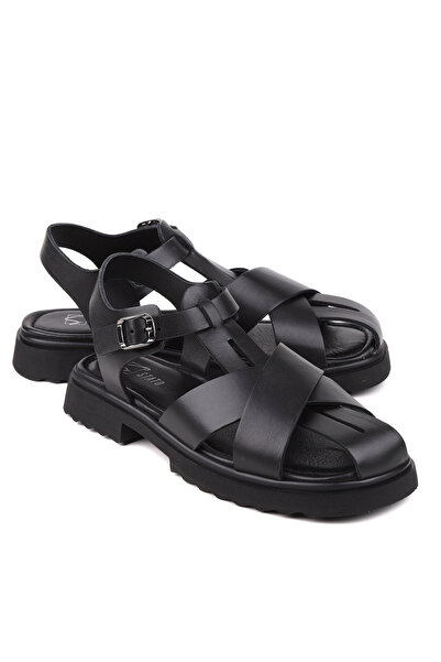 stato Nuvi Genuine Leather Buckled Women's Sandals