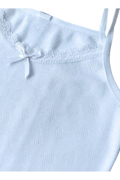 Panfilia 100% Cotton Girls' Thick Strap Undershirt Jacquard Pack / Undershirt / Underwear