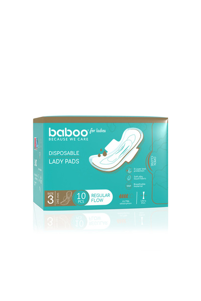 Baboo ® Disposable Postnatal Pads - 10 Pieces, 245 mm