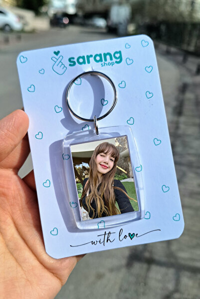 SARANG إطار شفاف سلسلة مفاتيح - كيوت ليزا بلاك بينك