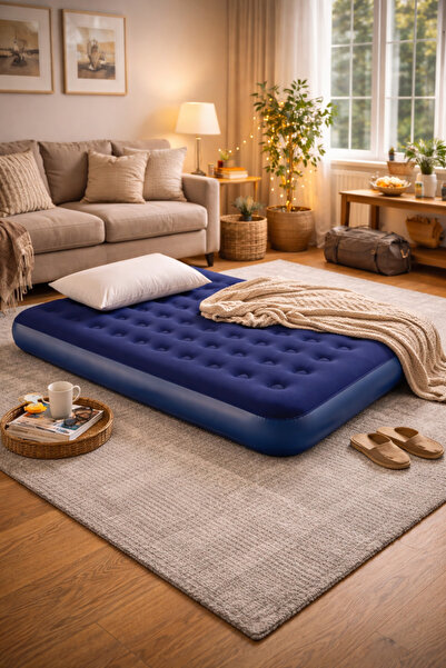 Kozera #ŞişmeMatYastık Konforlu Ergonomik Pratik Kamp Misafir Hızlı Şişme Çif...
