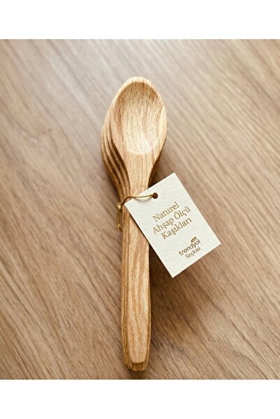 balta ahşap Naturel El Yapımı Meşe Ahşap Ölçü Kaşığı Seti - 6’li Paket