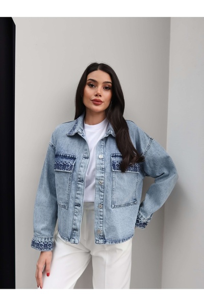 ESRAHELVACI سترة مطرزة D دنيم