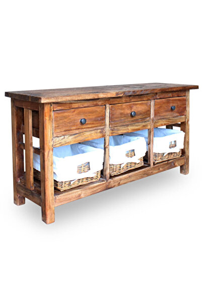 Concept Bufet din lemn masiv reciclat, 100 x 30 x 50 cm