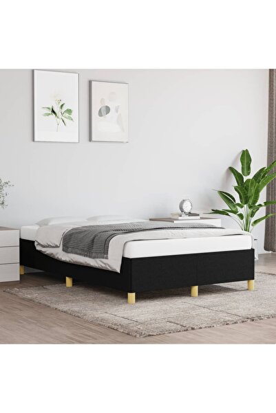 Concept Cadru de pat, negru, 120x200 cm, material textil