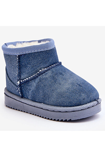 BOTO Children's Snow Boots with Blue Glitter Sulinne 29