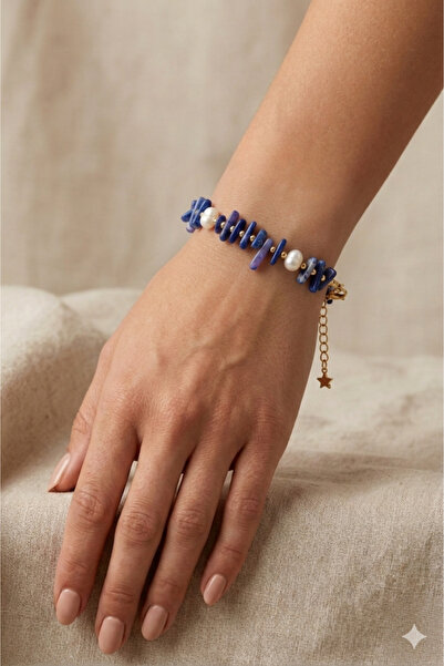 PETEK AKSESUAR Branch Coral Natural Stone Baroque Pearl Anklet Bracelet