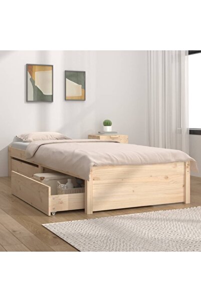 Concept Σκελετός κρεβατιού με συρτάρια Μονό 3FT, 90x190 εκ.