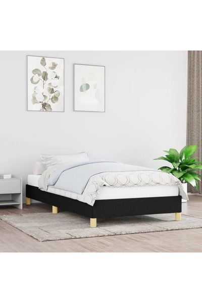 Concept Cadru de pat, negru, 80x200 cm, material textil