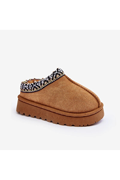 BOTO Children's Slippers Slipped Insulated Camel Olivane 20