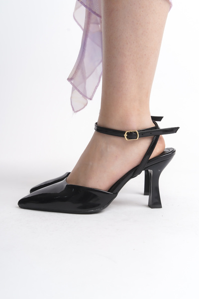 ForYou4 Μπεζ λουράκι αστραγάλου Παπούτσι με τακούνι