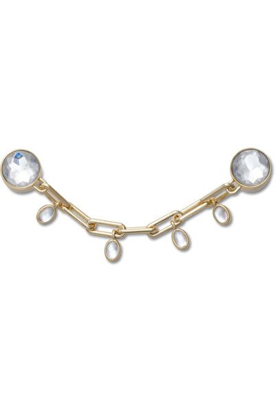 Crocs Jibbitz Λεπτή Χρυσή Αλυσίδα με Πολύτιμους Λίθους