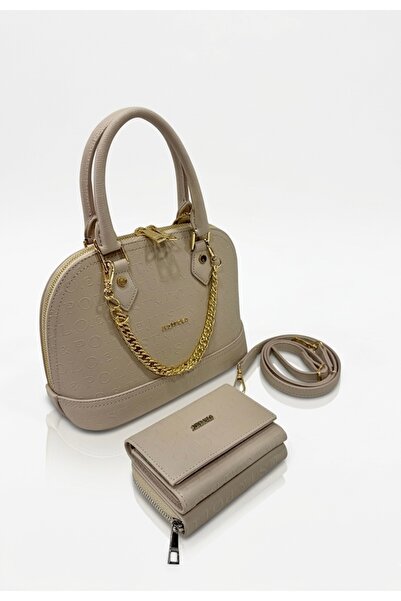 Just Polo Women's Chain Detail Stylish Handbag & Shoulder Bag and Wallet Set ...