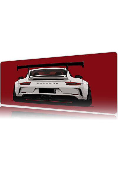 urzuva Araba Modelleri Red Velocity Gaming Oyuncu XL Mouse Pad Dikişli Mousep...