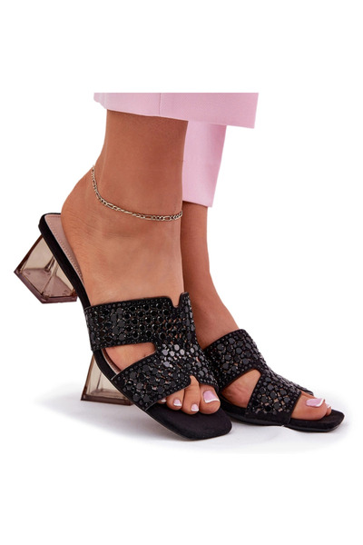 Vinceza Sandale cu toc pentru femei 62230 Negru 37