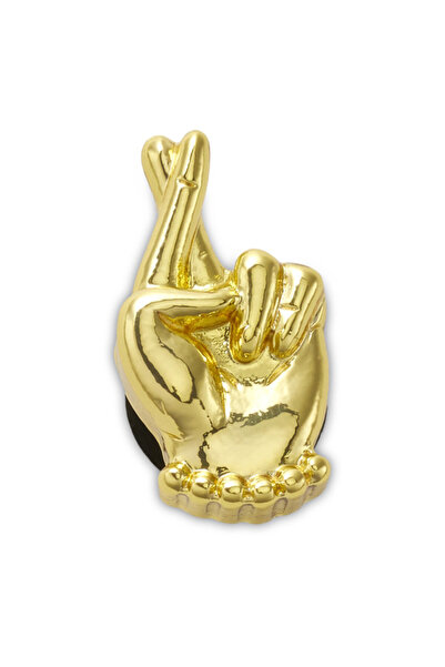 Crocs Jibbitz Gold Fingers Crossed