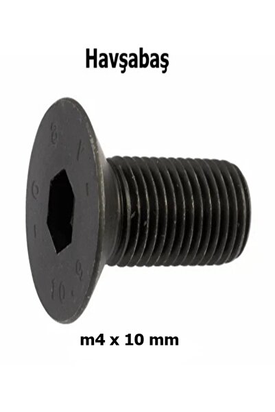 Venoa m4x10 mm Havşabaş İmbus Civata 10.9 Kalite Siyah DIN7991– 30 Adet