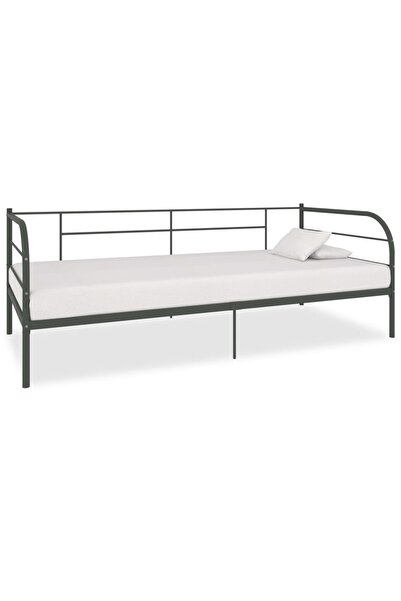 Concept Σκελετός κρεβατιού ημέρας, γκρι, 90 x 200 εκ., μεταλλικός