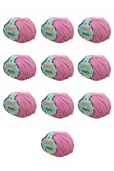 Lanoso Alara Cotton Yarn Pachet de 10 bucăți 50 gr 140 m Bumbac și Acrilic (9...