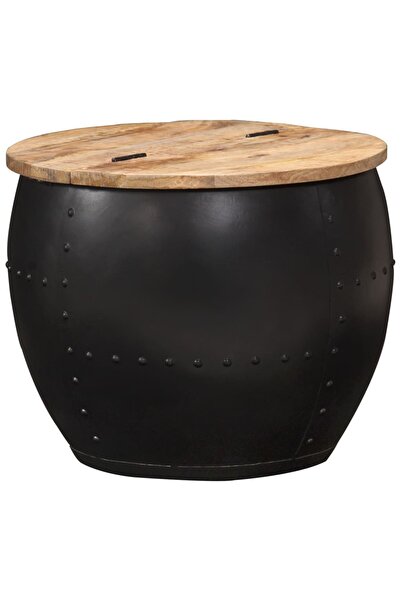 Concept Τραπεζάκι σαλονιού, 53 x 43 εκ., μασίφ ξύλο μάνγκο, στρογγυλό