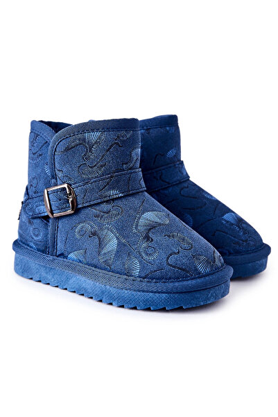 BOTO Children's Snow Boots With Fur Navy Kawai 34