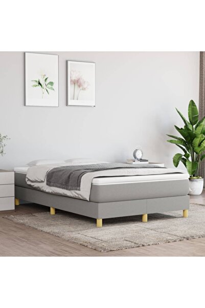 Concept Cadru de pat box spring, gri deschis, 120x200 cm, textil