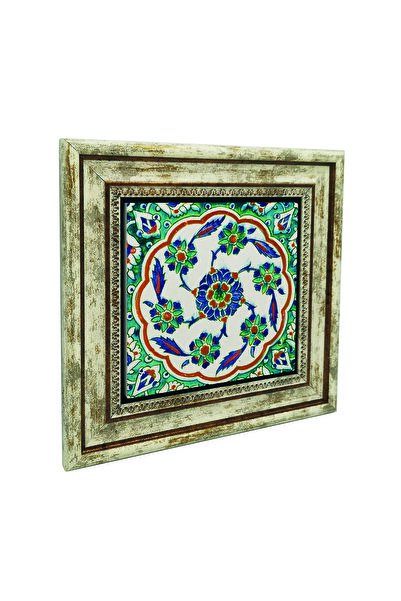 Sadrazam Ottoman Tile Pattern (Mesih Mehmet Pasha Mosque) Printed Natural Sto...