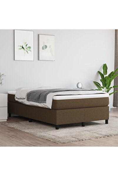 Concept Cadru de pat box spring, maro închis, 120x200 cm, textil