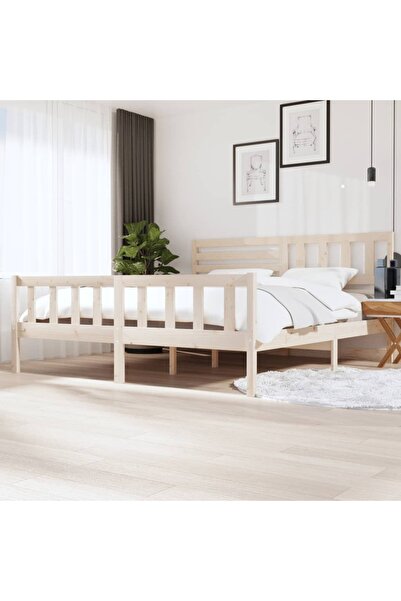 Concept Σκελετός κρεβατιού, 200x200 εκ., μασίφ ξύλο
