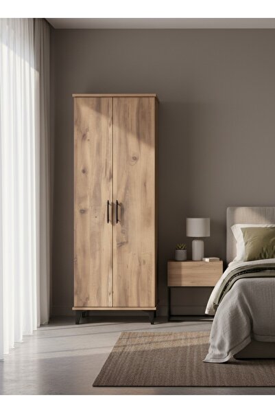 Cozibo Viyana Çok Amaçlı 2 Kapaklı 4 Raflı Dolap