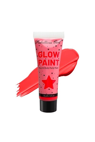 SELA Neon Paint for Face and Body 10 ml Glow Paint Red 04