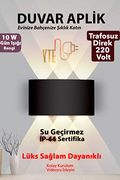 LEDMAX 10 w Günışığı Çift Yönlü Haiti Modeli Led Aplik