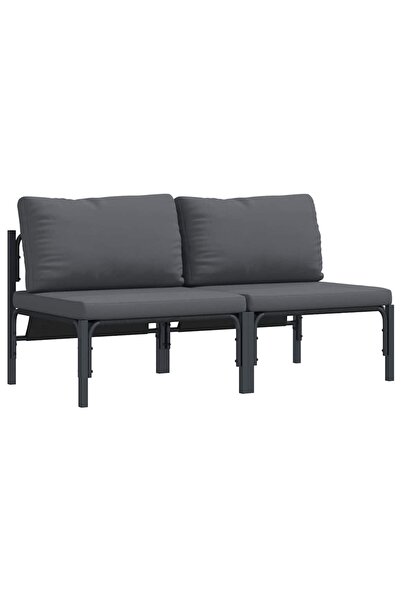 vidaxl Mobilier pentru Exterior 2 pcs Antracit 80 x 80 x 71 cm Oțel