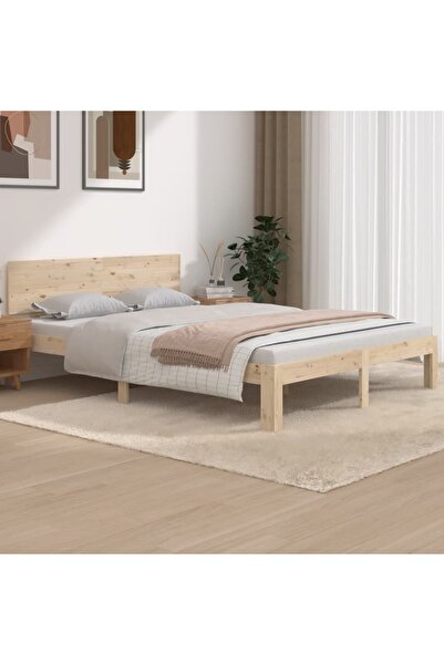 Concept Cadru de pat, 140x190 cm, lemn masiv de pin