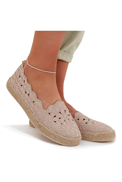 Evento Women's Beige Platform Espadrilles Naloenma 36