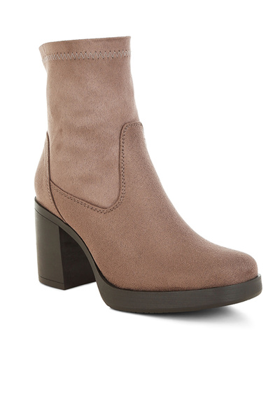 london Rag Women's Microfiber Sock Boots In Taupe