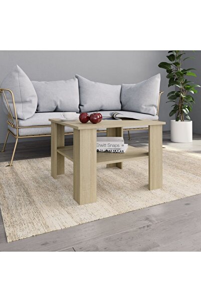 Concept Τραπεζάκι σαλονιού, δρυς Sonoma, 60 x 60 x 42 εκ., μοριοσανίδα