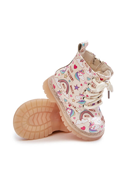 BOTO Ghete izolate pentru copii cu fermoar unicorni bej Tiptop 35