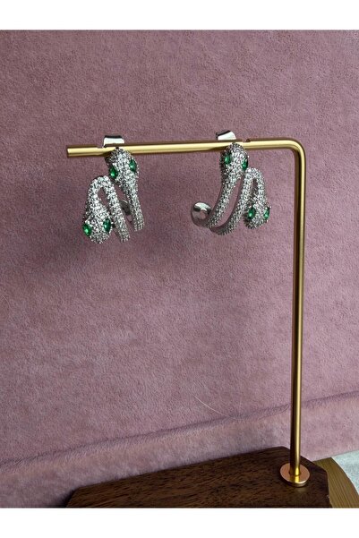 ANKA JEWELLRY أقراط نسائية من طراز V.I.P ZIRCON STONE SNAKE MODEL