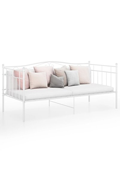 Concept Σκελετός καναπέ-κρεβάτι, λευκό, 90x200 cm, μεταλλικός