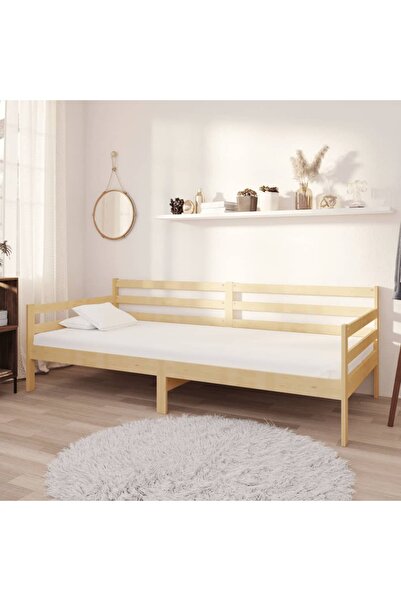Concept Κρεβάτι ημέρας με στρώμα, 90x200 εκ., μασίφ ξύλο πεύκου