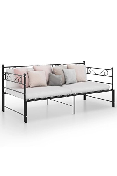 Concept Σκελετός καναπέ-κρεβάτι, μαύρος, 90x200 cm, μεταλλικός