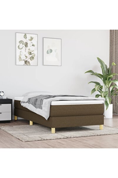 Concept Cadru de pat box spring, maro închis, 90x190 cm, textil