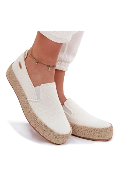 Big Star Shoes Women's Platform Espadrilles Big Star TT274090 Ecru 36