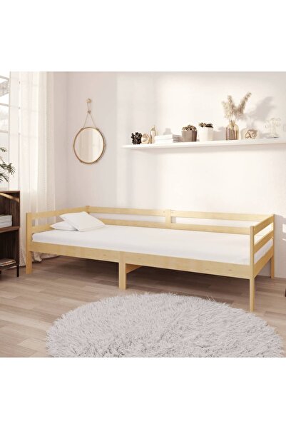 Concept Κρεβάτι ημέρας με στρώμα, 90x200 εκ., μασίφ ξύλο πεύκου